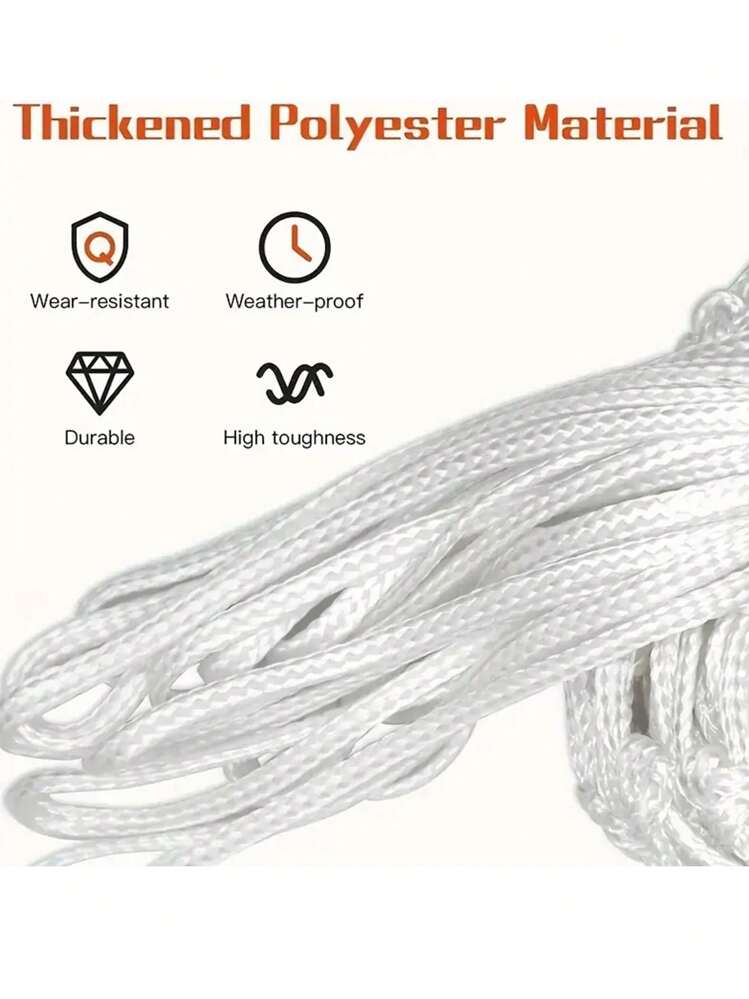 1/2pcs Basketball Net, Durable Reinforced Red & White Basketball Hoop Net For Sports Gym Outdoor Court - Multicolor - View 7