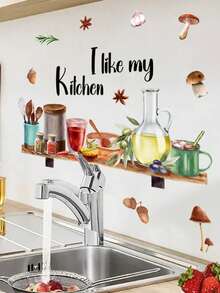 One Piece Home Decorations Kitchen Decoration, Self-Adhesive Wall Sticker, Wall Art, Suitable For Kitchen, Bedroom And Living Room Decoration, Stickers, Wall Decal, Vinyl Decal For Home Decorations, Spring Decoration Items Refresh Your Home, Rama Decoration Stickers Gifts Birthday Graduation - Multicolor - View 6