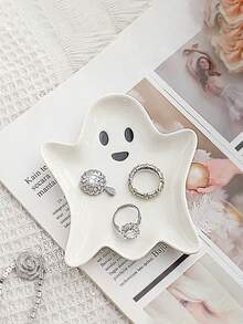 Kreatywny, nowoczesny design, ceramiczna taca do przechowywania biżuterii, uroczy ceramiczny element dekoracyjny do biżuterii dla kobiet, organizer do przechowywania, niezbędne w podróży, powrót do szkoły, przechowywanie w akademiku, jesienna dekoracja