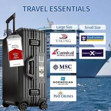 6 Pack Luggage Tags For Cruise Ship Essentials For NCL Princess Carnival Royal Caribbean And Celebrity Cruise Necessities By - Wide6PackClear - 查看 4