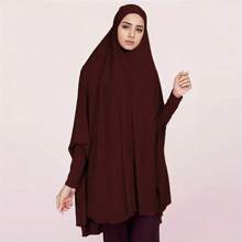 1pc Solid Color Casual Polyester Hijab Scarf, All Season - A - View 26
