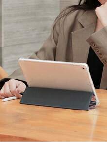 1 Pcs  Plants Stickers Pattern Trifold Stand Tablet Case With Pencil Holder Tablet Case, Anti-Fall IPad Stand, Foldable Non-Slip Adjustable Stand, Flexible Hybrid Protective Case, Suitable For IPad Air 4/5 (10.9-Inch), IPad 7/8/9 (10.2-Inch) 5/6/Air 1/2 (9.7-Inch), Air 3 (10.5-Inch), Pro (11-Inch) 10th Generation, 12.9-Inch, 13-Inch Tablet Case,  S6/A7/A8/A9/S7/S8/S9/S10/S9FE Tablet Case - Nhiều màu - Xem 6