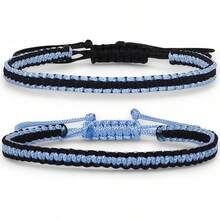2 Pcs Pulseras de Color Rojo y Negro para Mejores Amigos y Parejas Regalo para Ella Él Cumpleaños Novio Novia Mejores Amigos Amistades - BLANCO Y NEGRO - Ver 9