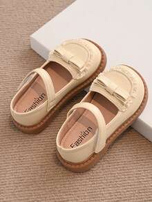 Zapatos planos casuales de primavera para niñas bebé con lazo, adorno de encaje y suela blanda