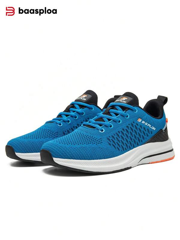 baasploa Men's Running Shoes Mesh Non-Slip Classic Sports Shoes Outdoor Leisure Lightweight Running Men's Casual Sports Shoes Sneakers Easy Wear Shoes Height Shoes Non Slip Shoes Men