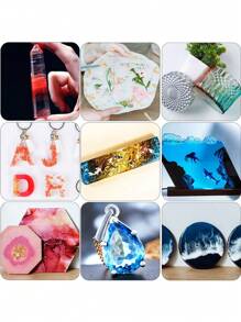 1:1 抗黄变高清环氧树脂 AB 胶，500/1000 毫升 2 瓶套装，适用于硅胶模具制作和环氧树脂装饰