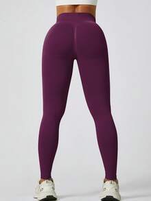 NcmRyu 1件装 女士休闲瑜伽、健身、跑步、网球训练户外运动长裤 春季 - 紫色 - 查看 7