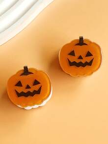 2 件女士可爱卡通万圣节装饰发夹，适合节日发饰时尚爪夹女士发夹休闲发夹秋季配饰秋冬度假装女士 - 彩色 - 查看 3