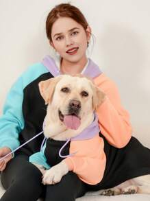 狗狗与主人同款卫衣，狗狗卫衣，宠物卫衣，狗狗连帽衫，宠物连帽衫，适合小型中大型犬的保暖狗狗服装，适合居家户外场景，经典款狗狗服装 - 彩色 - 查看 4