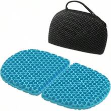 Foldable Gel Cushion Travel, Portable Chair Cushion Of Airy Cooling Gel, Honeycomb Cushion Stadium & Park, Portable Chair Cushion Pressure Relief (0.9-Inch Thick, Black) - Dày 0,9 inch (Đen) - Xem 13