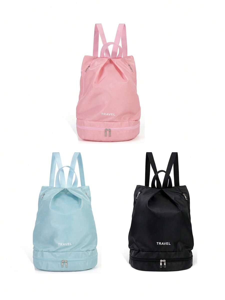 1 pieza Bolsa de natación, mochila deportiva impermeable de gran capacidad, bolsa de almacenamiento de equipos deportivos con separación de seco y húmedo para hombres y mujeres