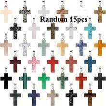 15/20/30pcs Assorted Natural Stone Pendant, Teardrop & Heart Shaped Charms, Suitable For Jewelry Making - Multicolor - View 16