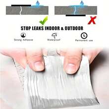 1 Roll Super Sticky Waterproof Butyl Rubber Tape - Heat Resistant, Leak-Proof Sealing, Suitable For Roofs, Pipes And Walls - Durable, Weather-Proof, Corrosion-Resistant Waterproof Sealant Tape, Provides Long-Lasting Protection - Multicolor - View 6