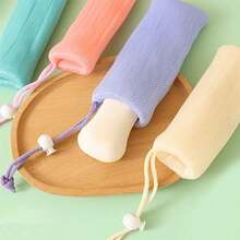 1 件/4 件去角质网状香皂收纳袋，加厚抽绳洁面泡沫袋，保持香皂清新洁净，适用于浴室、旅行、露营、大学宿舍、极简主义、学生、男士、女士、旅行配件、返校用品、宿舍必需品 - Multicolor - 查看 1