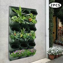 YUNRUX Wall Planter, Wall-Mounted Flower Pot Holder, Wall-Mounted Planter With 36 Pots - A - View 10
