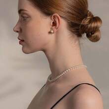 Cross Necklace For Women, Dainty 18K Gold Plated/Sterling Silver Small Cross Pendant Necklace Simple Gold Cross Necklaces For Women  Faith Jewelry Gift2025 - 銀色-14吋-6毫米 - 查看 7