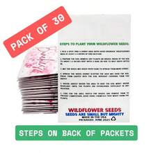 Wildflower Seed Packets Thank You Bunches Party Favors Pack Of 30 Express Gratitude With A Wildflower Seed Mix Pink Cursive Text - hỗn hợp - Xem 2