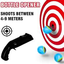 Portable Handheld Bottle Opener – No-Power Plastic Cap Launcher For Beer, Soda & Beverages | Party, Camping & Kitchen Essential (Single-Pack), Halloween And Christmas Party Supplies - Black - View 5