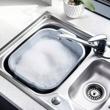 Addis 517936 Large Rectangular 10 Litre Washing Up Bowl With Handles, Black, 39 X 32 X 14 Cm - Gris claro reciclado ecológico - Ver 3