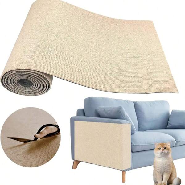 Multi-Functional Cat Scratching Board, Customizable, Scratch-Resistant, Cat Carpet, Khaki Color