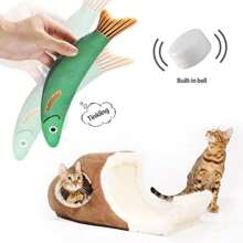 1 pieza Juguetes para gatos Catnip Simulación 3D Pez dorado Juguetes para gatitos Almohada de pez interactiva con sonido Juguetes de peluche para masticar y morder Suministros para gatos