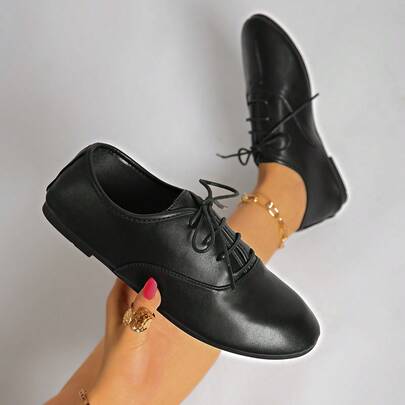 Nuove ballerine morbide e leggere con tacco basso per primavera/estate/autunno, mezzo numero piÃ¹ piccolo, scarpe da lavoro alla moda per donna, color