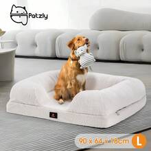 SUN YEE Memory Foam Dog Bed Pet Sofa Calming Bed Washable Removable White Large - White - View 1