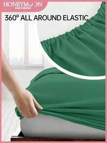 1 chiếc ga trải giường vừa vặn, siêu mềm, màu trơn, nhẹ như mây, độ sâu 9,84 inch/25cm, phù hợp với mọi kích cỡ giường - đơn, đôi, cỡ Queen, cỡ King, rất cần thiết cho gia đình và ký túc xá. - sâu bạc hà - Xem 2