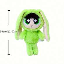 THE POWERPUFF GIRLS 28cm 兔子造型可愛絨毛填充玩偶娃娃 柔軟可愛 女孩聖誕生日節日禮物 房間裝飾 - 彩色 - 查看 11