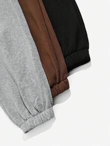 New Women's 3-Pieces Casual Drawstring Sports Trousers, Home Sports Trousers, Autumn And Winter Warm Pants Suitable For Home Warmth Outdoor Sports Gatherings, Fall, Cozy Clothes - 彩色 - 查看 5