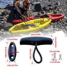1 Set Kayak T-Handle, Fishing Boat Platform Plastic Boat With Rope And 2 Screws, Front And Rear Handles With Rope And Screws, Suitable For Water Sports Accessories