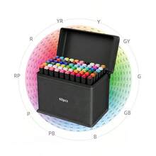 12/24/30/36/48/60/80/120/168 Colores, Pluma especial de acuarela para estudiantes, Pluma de marcador de doble cabeza especial de arte para estudiantes, Pluma de marcador especial para estudiantes de secundaria y preparatoria, Compatible con cuaderno de dibujo para estudiantes - Multicolor - Ver 15