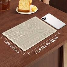 1pc Minimalist Dish Drying Mat, Concentrated Coffee Machine Countertop Absorbent Pad, Bathroom Vanity Drainage Mat, Soft Faucet Absorbent Pad, Bathroom Vanity Cup Mat, Kitchen Accessory, Bathroom Accessory - Multicolor - View 10