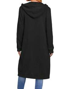 Women's Casual Zippered Wool Hoodies, Tunics, Sweatshirts, Long Hooded Sweatshirts