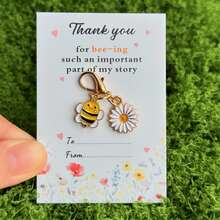 10pcs "Thank You For Being Such An Important Part Of My Story" Encouragement Card With Bee And Daisy Flower Keychain Set, Perfect Inspirational Gift For Family, Teachers, And Team Members - Multicolor - View 15