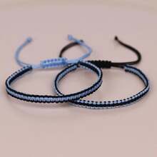2 Pcs Pulseras de Color Rojo y Negro para Mejores Amigos y Parejas Regalo para Ella Él Cumpleaños Novio Novia Mejores Amigos Amistades - BLANCO Y NEGRO - Ver 6