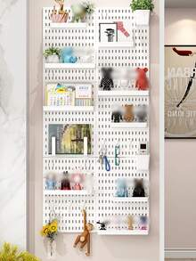 1 件装黑色/白色 DIY 洞洞板，洞洞板墙面收纳板，壁挂式洞洞板，洞洞板组合套装，墙面钥匙架，洞洞板墙面管理器，墙面框架，适用于厨房、家庭、办公室、工艺室、车库、工作室。 - 彩色 - 查看 7