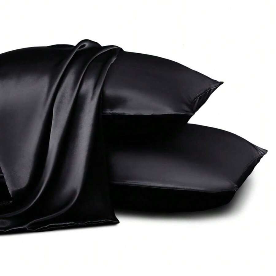 Summer : Silky Satin Pillowcases (1 Pair) – Ultra-Smooth, Breathable, 9 Elegant Hues For Skin & Hair Care