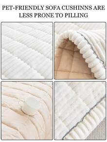 1件米色毛绒沙发套，温暖柔软，可作毯子或沙发套使用，四季皆宜，可机洗和手洗，防尘防污，是保护宠物家具的理想之选，适合日常使用、秋季装饰、房间装饰、开学季，适用于2/3/4座客厅沙发（多种尺寸可选）。 - 米色 - 查看 10