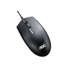 AOC MS100 Universal Mouse For Both Left And Right Hands Ergonomic Symmetrical Design Frosted Sweat-Proof Shell Plug And Play Without Driver Comfortable For Office And Home Use Black With Sound - Black Sound - View 8