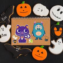 12/18/24/30pcs Halloween Kids Stickers, Can Create Various Halloween Character Expressions, Suitable For Halloween Kids Party, Crafts, Game Activities, Etc. - Multicolor - View 5