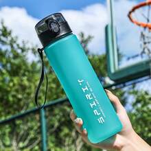 1pc 800ml Outdoor Casual Sports Water Bottle, Large Capacity Leak-Proof Sports Water Bottle With Markings - Lightweight Thermal Insulated Bottle, Leak-Proof Cap And Handle Suitable For Gym, Hiking, Travel, Outdoor Activities - Plastic Cup (Turquoise Blue, Pink, Black), Thermal Water Bottle, Gym Hydration Gear, Gradient Design, Portable Water Bottle