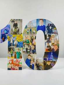 定制圣诞礼物，可定制1至99的数字、2026岁生日照片、A、B、C、D、E字母主题照片、成长照片拼贴画，生日礼物、圣诞照片礼物，母亲节和父亲节的完美礼物，送给爱人和朋友的理想礼物。秋季家居焕新，圣诞装饰，营造温馨家居氛围，办公室装饰，优雅生活