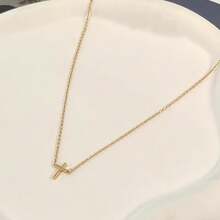 Cross Necklace For Women, Dainty 18K Gold Plated/Sterling Silver Small Cross Pendant Necklace Simple Gold Cross Necklaces For Women  Faith Jewelry Gift2025 - 小十字金 - 查看 8