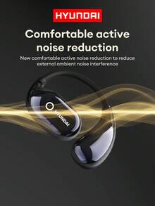 HYUNDAI Q18PRO AI Wireless Earbuds, High-Fidelity Stereo Sound, Directional Transmission, ENC Smart Noise Cancellation, Sensitive Microphone, Voice Call, Music, Gaming, Movie, Low Latency, Long Battery Life, Display, Multi-Function, Ear-Hook Wireless Earphones - Black - View 2