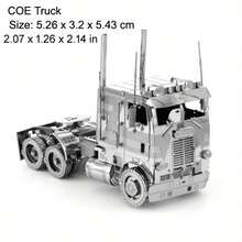 Modelo de Montagem Metálica 3D, Quebra-cabeça de Fivela de Aço Inoxidável DIY, Modelo de Veículo de Construção, Sem Necessidade de Cola, Presente de Natal, Ornamento Decorativo, Carregadeira, Guindaste, Caminhão Basculante, Trator, Caminhão Semirreboque