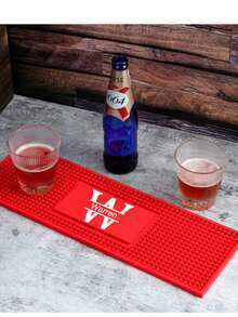 1 件定制酒吧桌旗、个性化酒吧垫、咖啡和鸡尾酒垫、家庭酒吧配件、艺术橡胶杯垫、送给父亲、男朋友的礼物、定制杯垫 - 紅色 - 查看 12