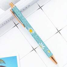 1 支优雅女士花式圆珠笔，塑料可爱圆珠笔，伸缩圆珠笔，个性化闪亮笔，日记笔，适用于学校、办公室和艺术项目 - 多种颜色和时尚设计，可作为办公室和学校女朋友的情人节礼物，有意义和感恩的节日礼物，以及送给朋友的毕业礼物，学校用品，返校 - 彩色 - 查看 16