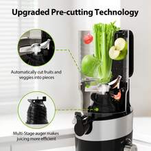 4.9" Extra Wide Feed Chute Cold Press Juicer| Slow Press Technology | Higher Juice Extraction | Quick-Clean System | Premium Kitchen Appliance For Fresh Morning Drinks & Brunch Time​ - US A Type Plug(110-127V) - View 6