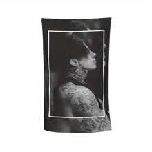 Ronnie Radke Themed Microfiber Beach Towel - Black & White Tattoo Portrait Design, Lightweight & Quick-Dry Swimming, Gym, Yoga, Travel - Modern Bath & Beach Accessory, Bold Pattern, Durable Material, Yoga Practitioners
